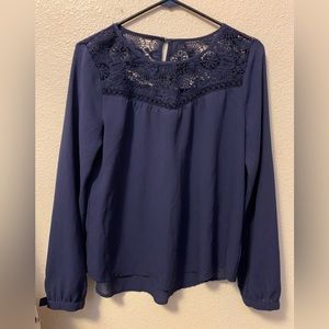 Navy Blue Blouse